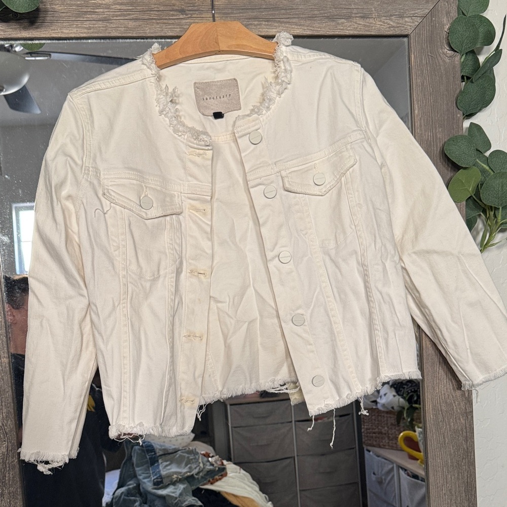 Sanctuary Cream Denim Jacket